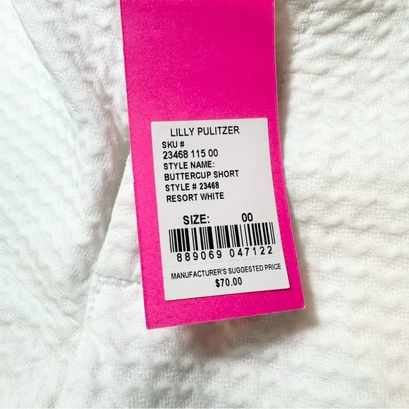 Lilly Pulitzer Buttercup Short, Resort White 5”