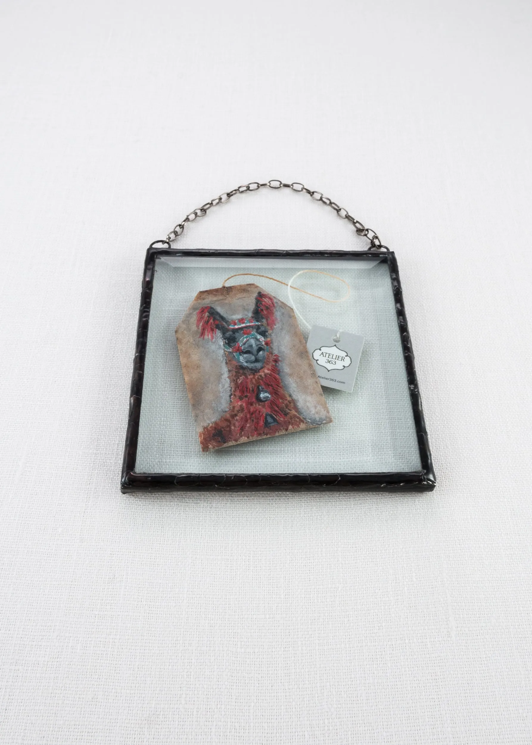 Llama Bonita Tea Bag Painting
