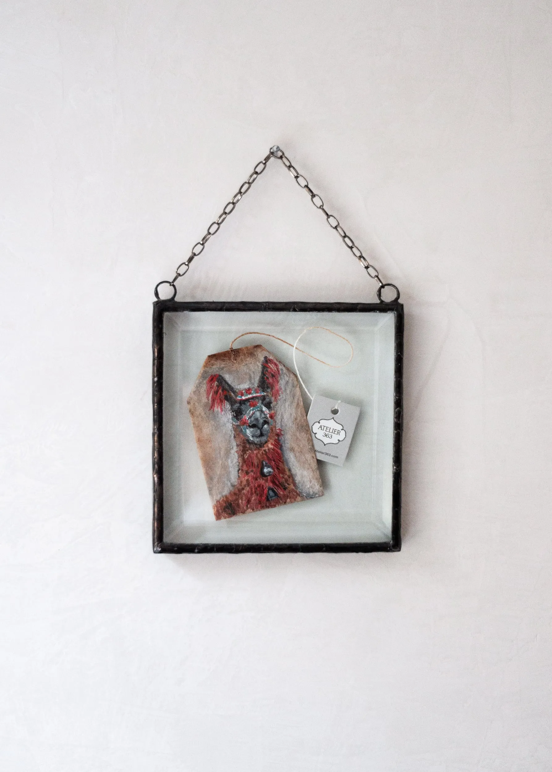 Llama Bonita Tea Bag Painting