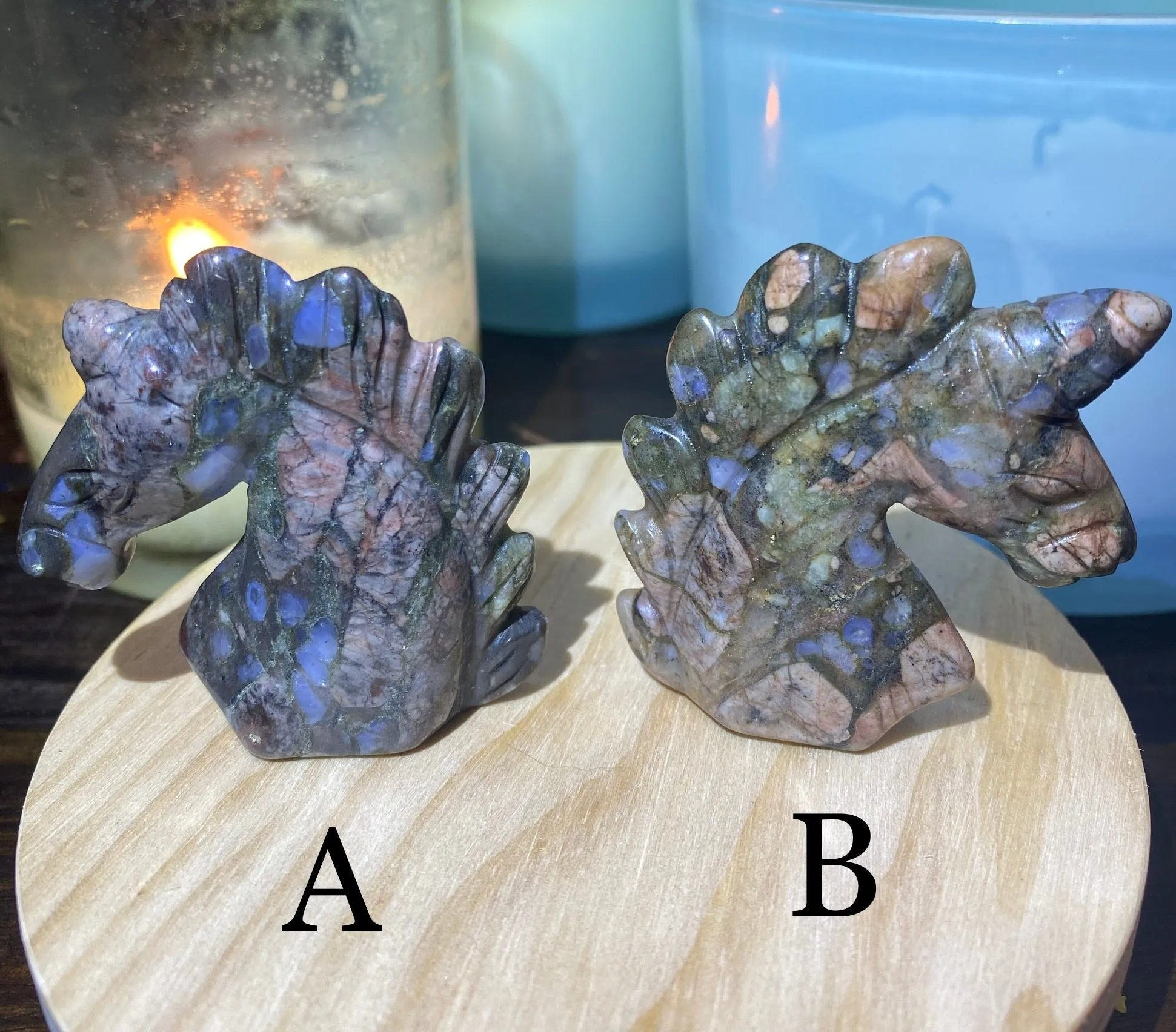 Llanite Quartz Unicorn Carvings