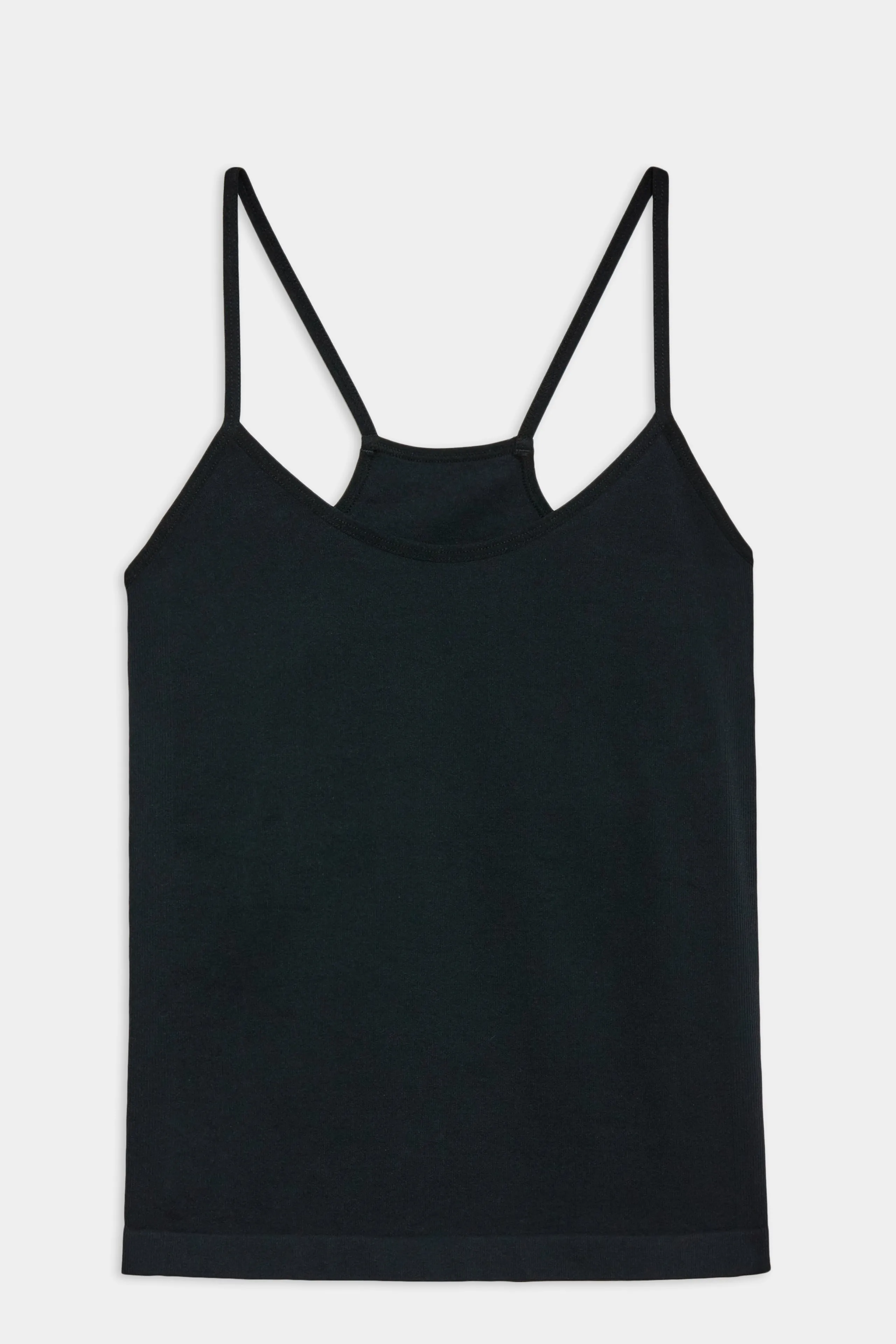 Loren Seamless Waist Length Tank - Black