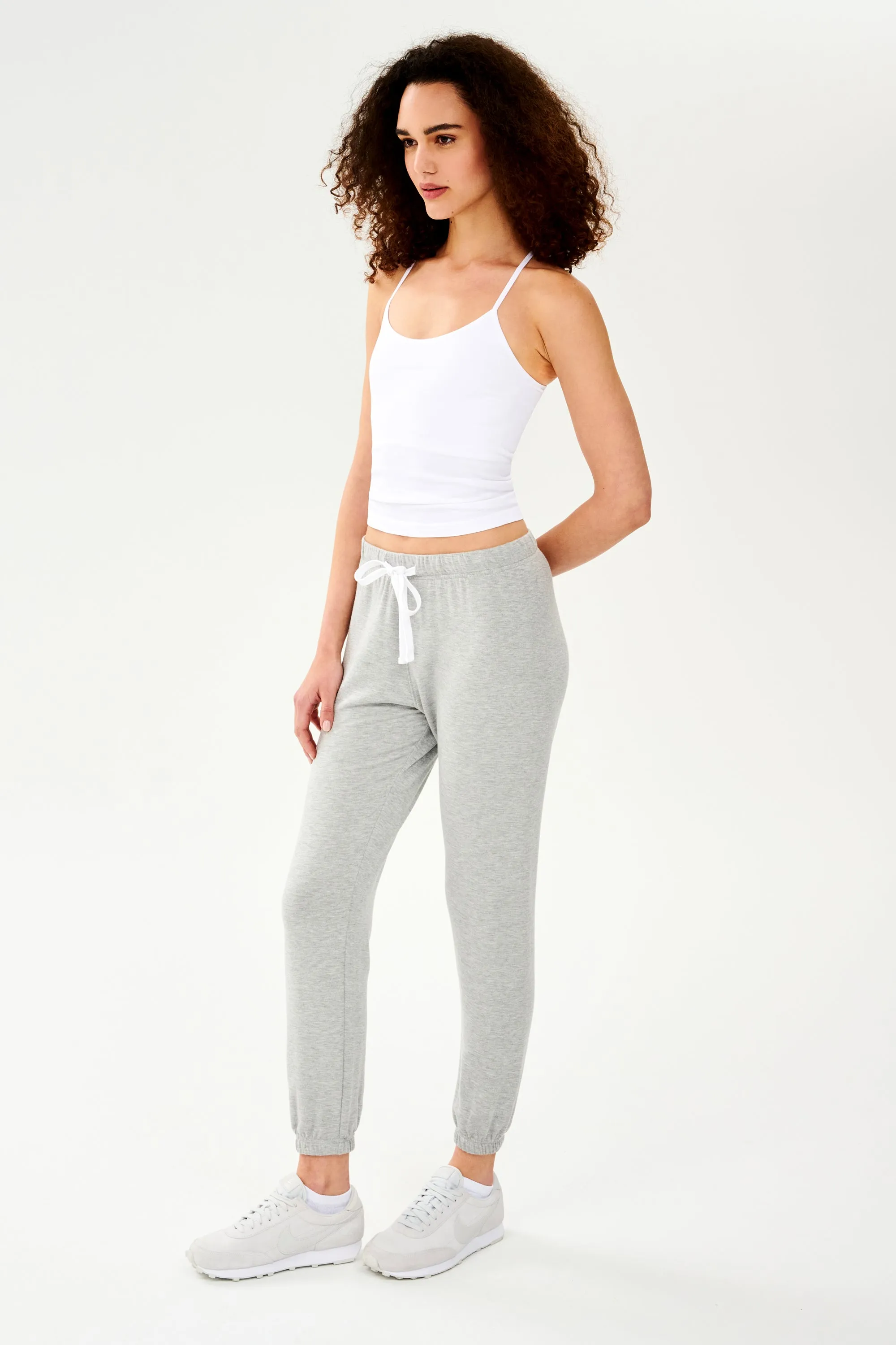 Loren Seamless Waist Length Tank - White