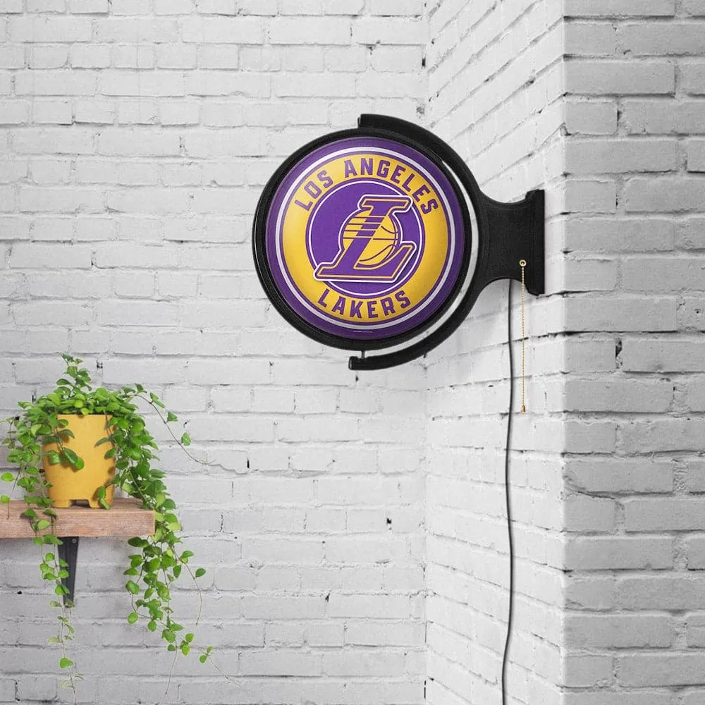 Los Angeles Lakers: Original Round Rotating Lighted Wall Sign