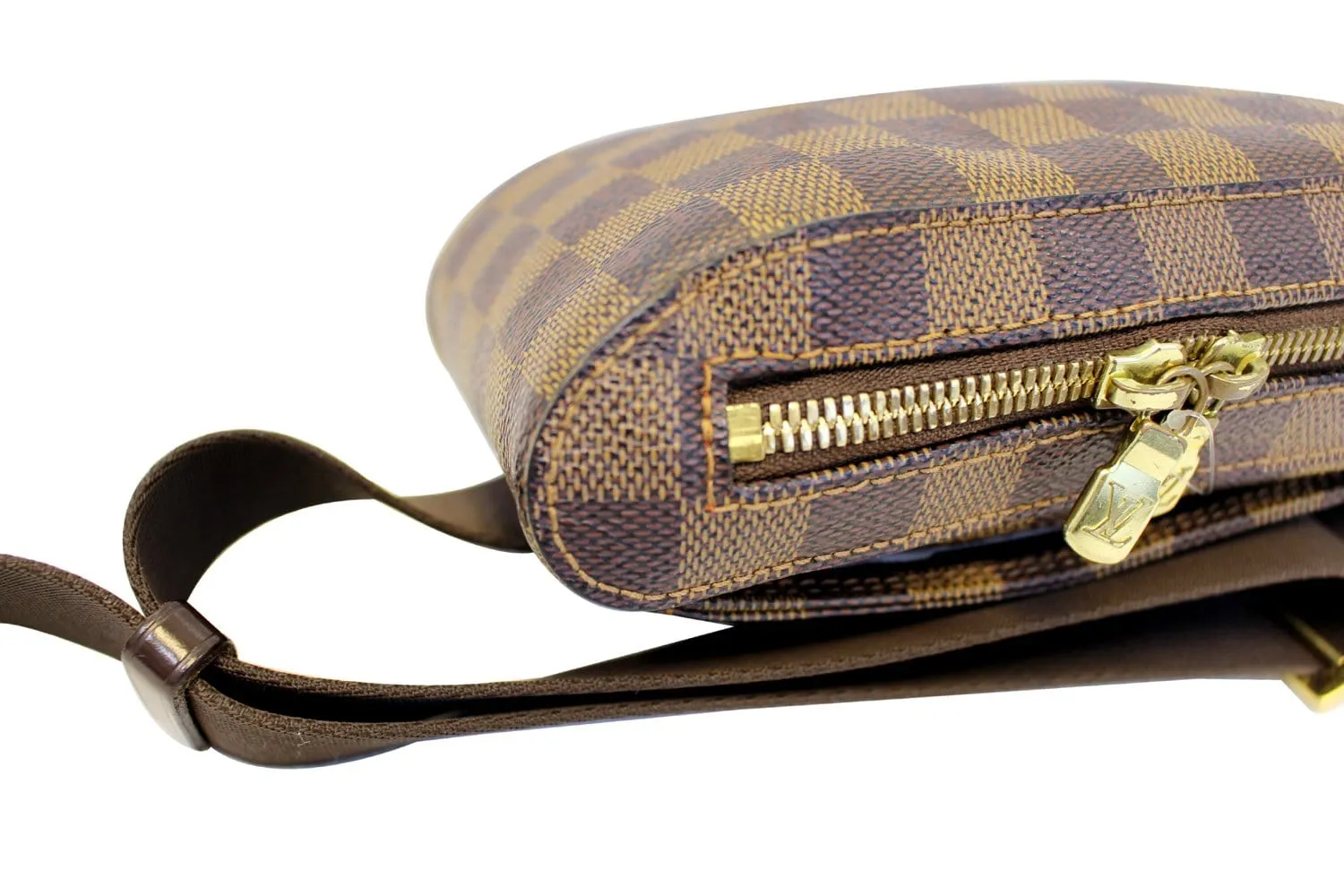 LOUIS VUITTON Damier Canvas Geronimos Brown Hip Bag