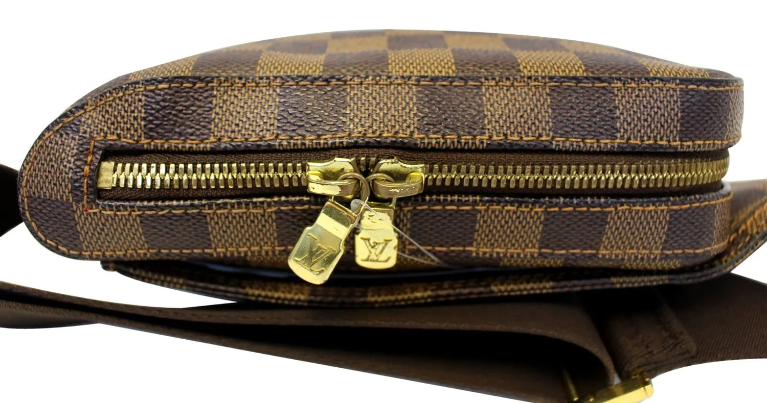 LOUIS VUITTON Damier Canvas Geronimos Brown Hip Bag