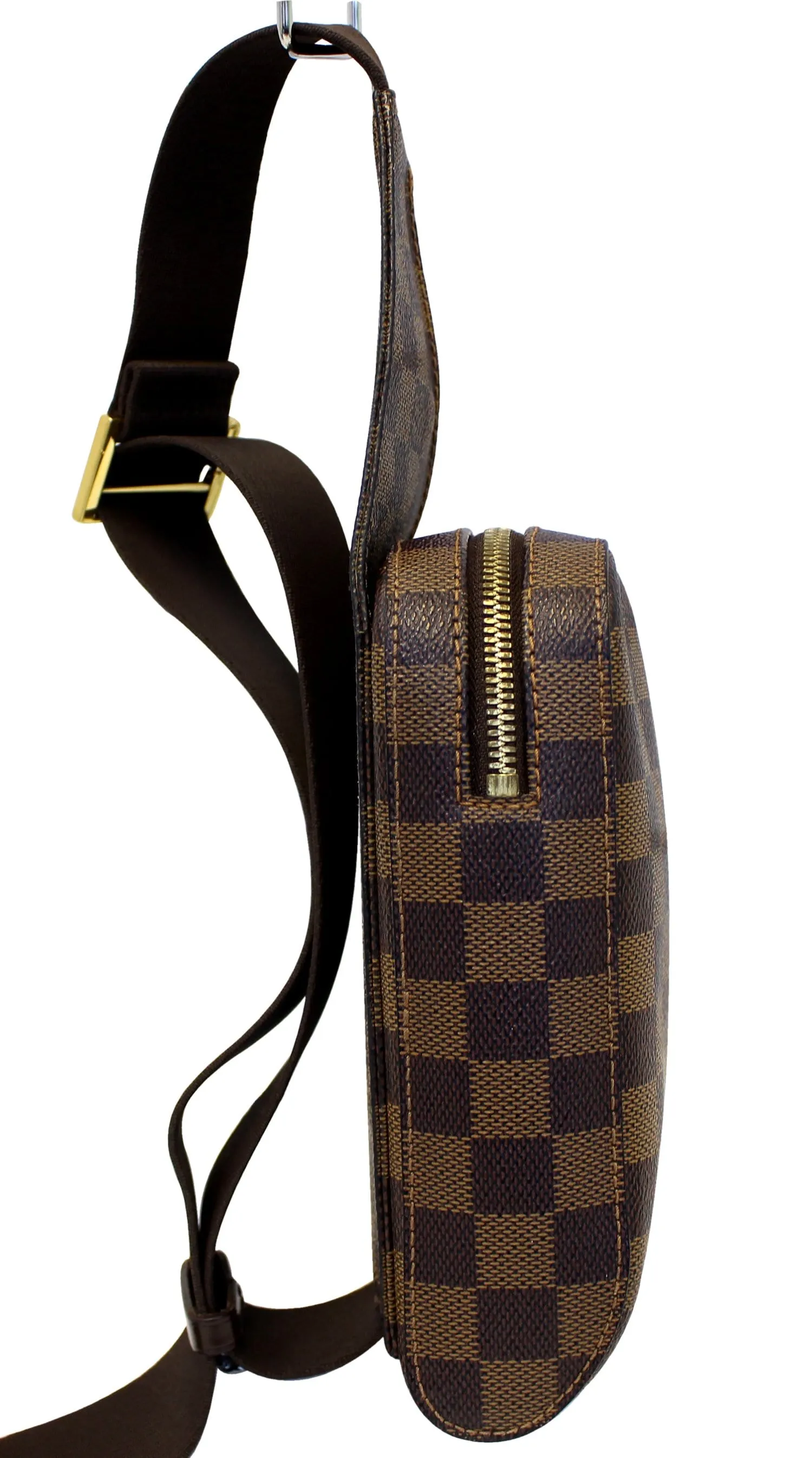 LOUIS VUITTON Damier Canvas Geronimos Brown Hip Bag