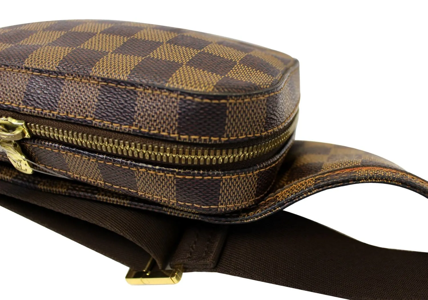 LOUIS VUITTON Damier Canvas Geronimos Brown Hip Bag
