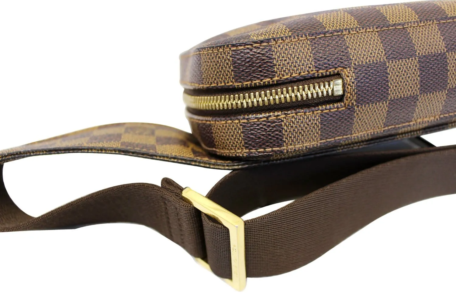 LOUIS VUITTON Damier Canvas Geronimos Brown Hip Bag