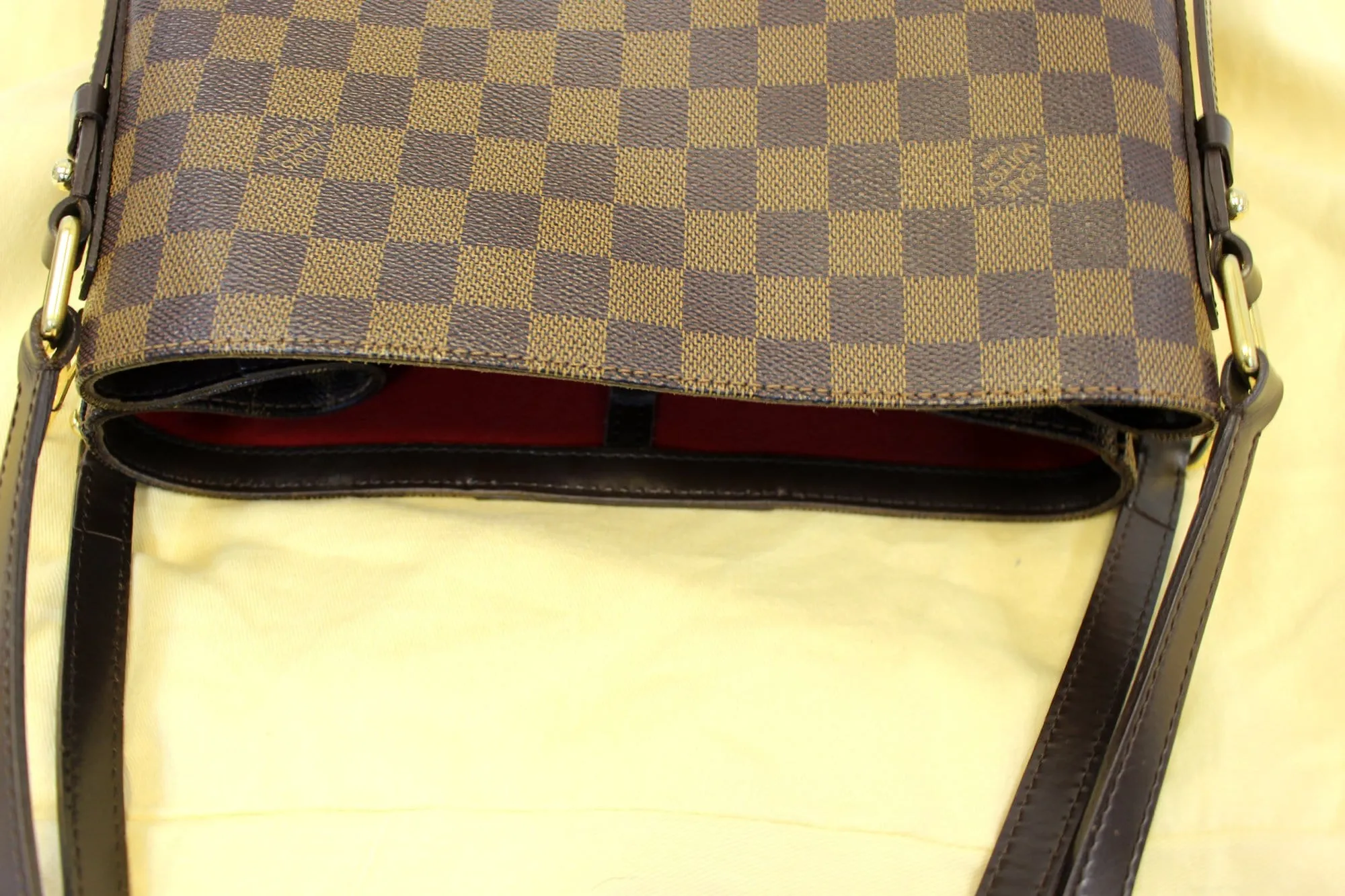 LOUIS VUITTON Damier Ebene Cabas Rivington Shoulder Bag