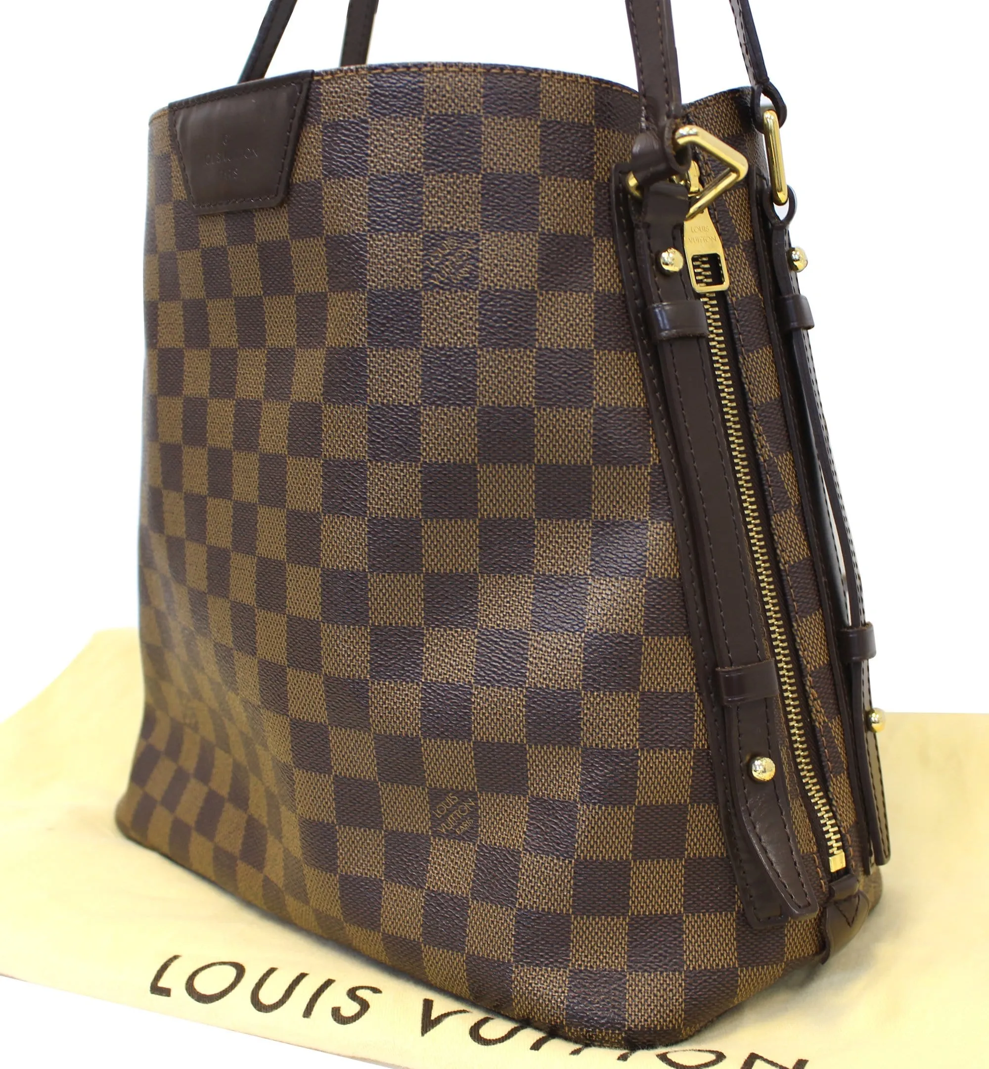 LOUIS VUITTON Damier Ebene Cabas Rivington Shoulder Bag