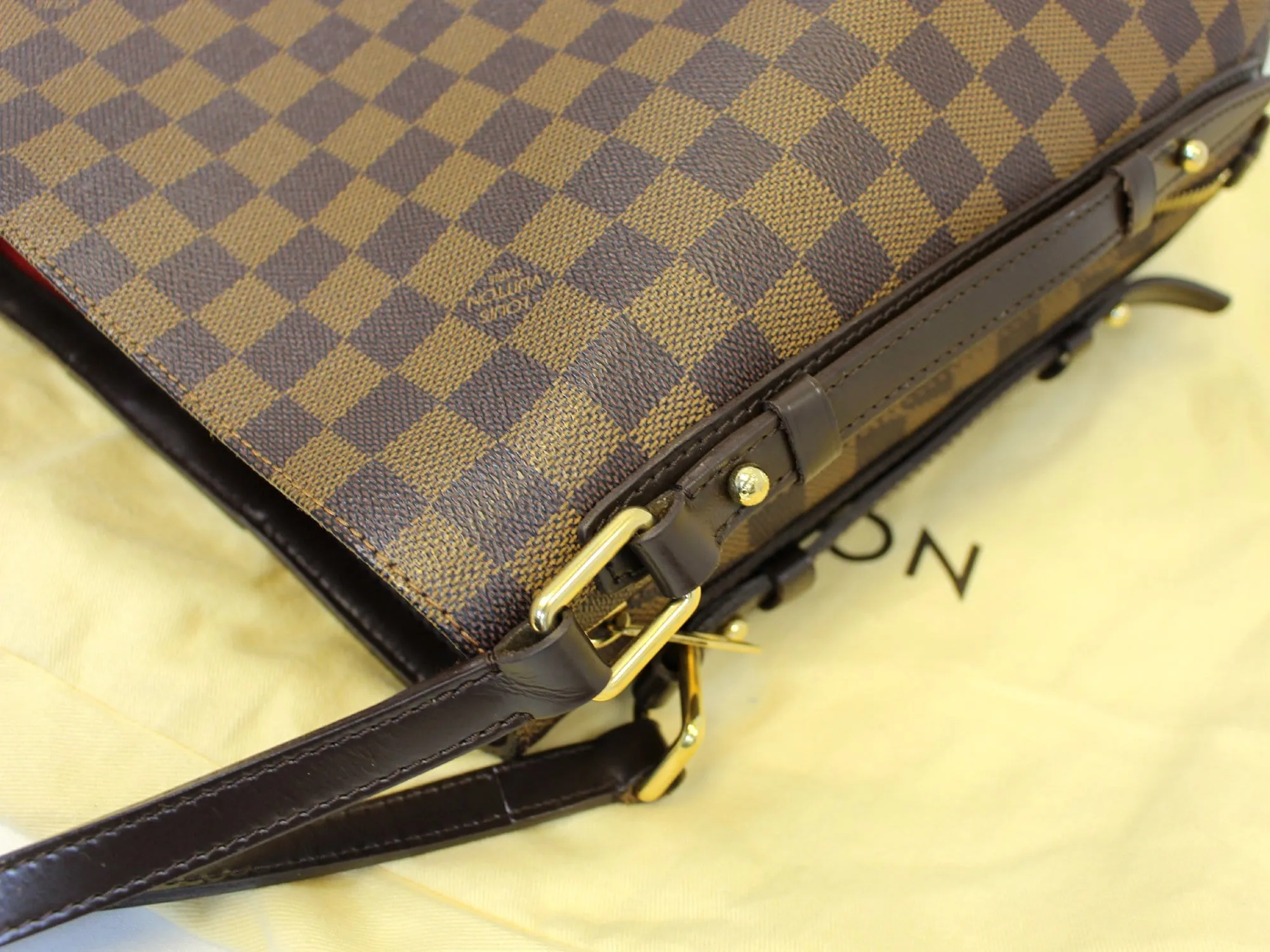 LOUIS VUITTON Damier Ebene Cabas Rivington Shoulder Bag