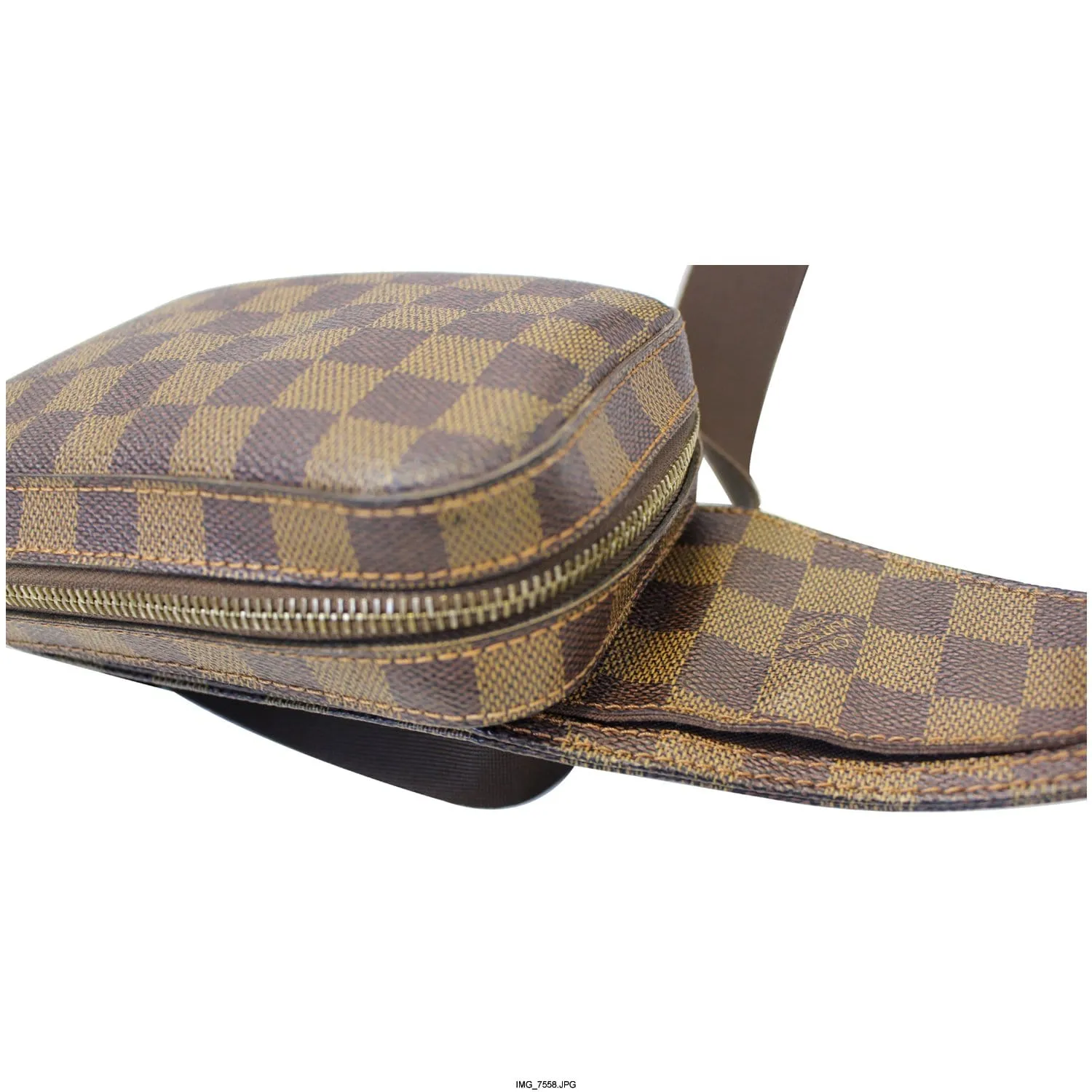 LOUIS VUITTON Geronimos Damier Ebene Hip Bag Brown