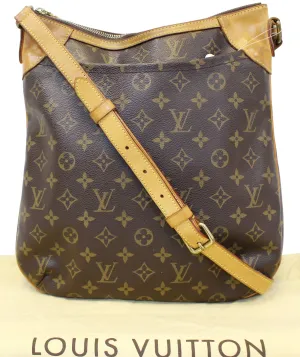 LOUIS VUITTON Monogram Brown Odeon MM Shoulder Crossbody Bag