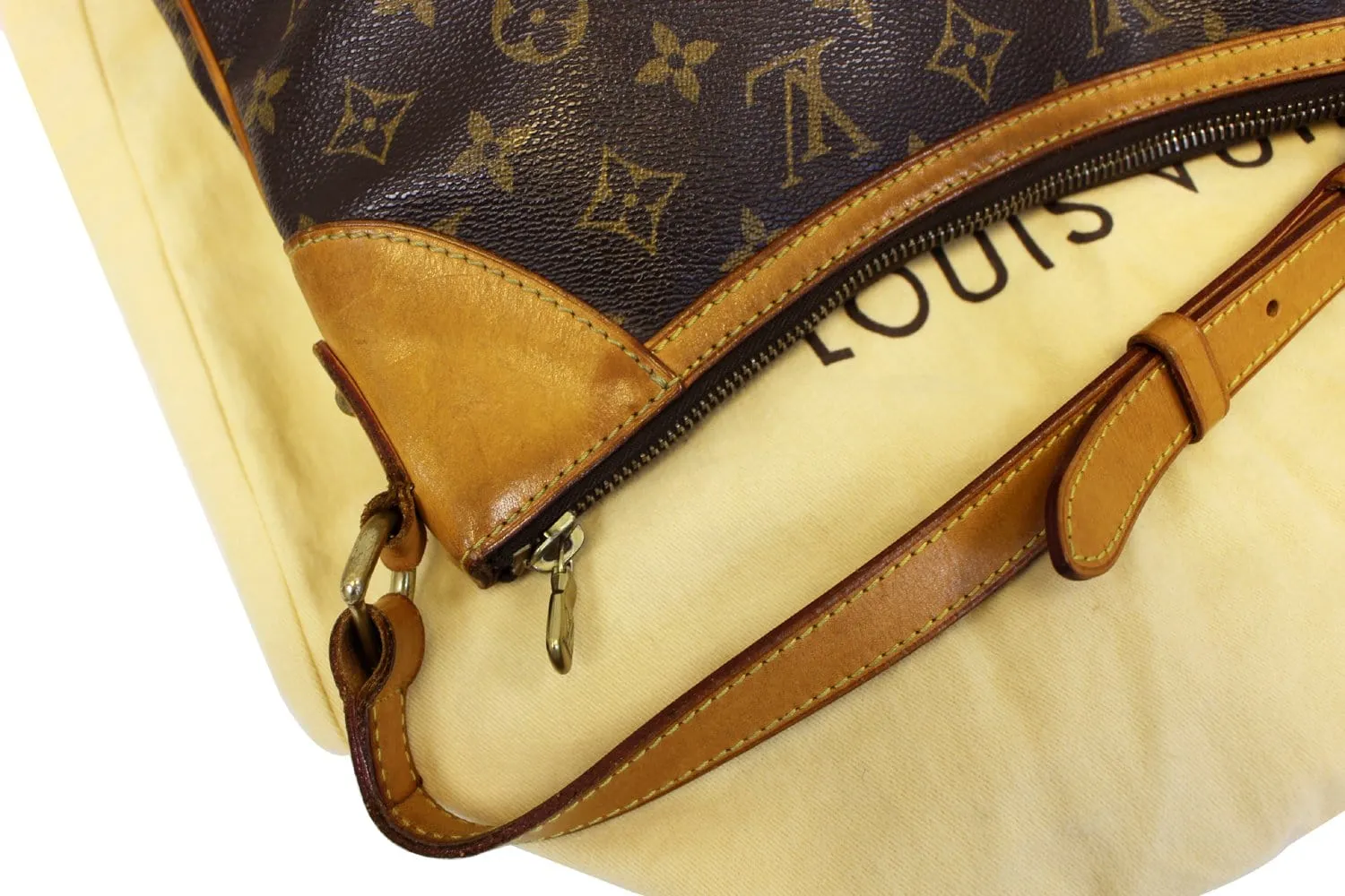 LOUIS VUITTON Monogram Canvas Brown Odeon MM Crossbody Bag