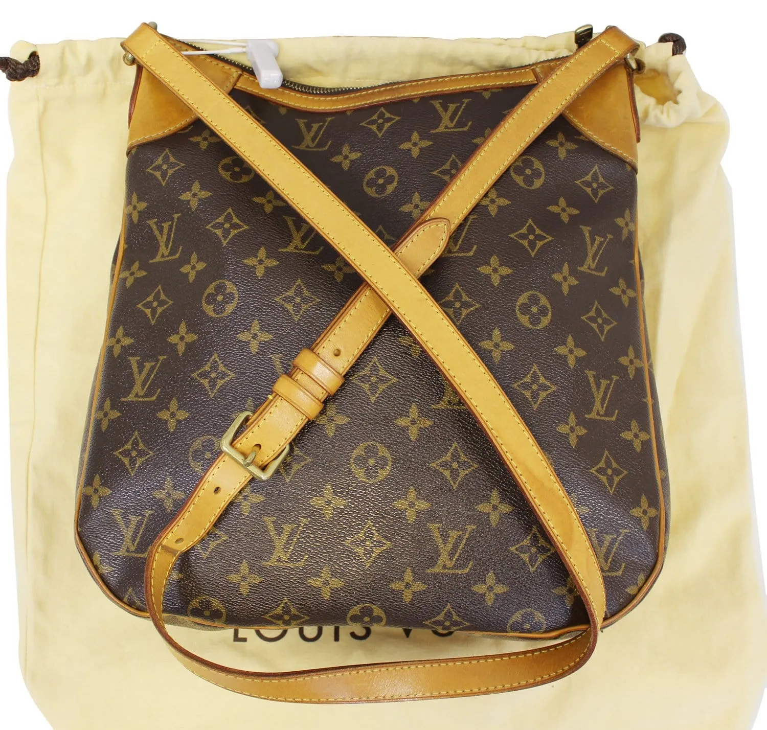 LOUIS VUITTON Monogram Canvas Brown Odeon MM Crossbody Bag