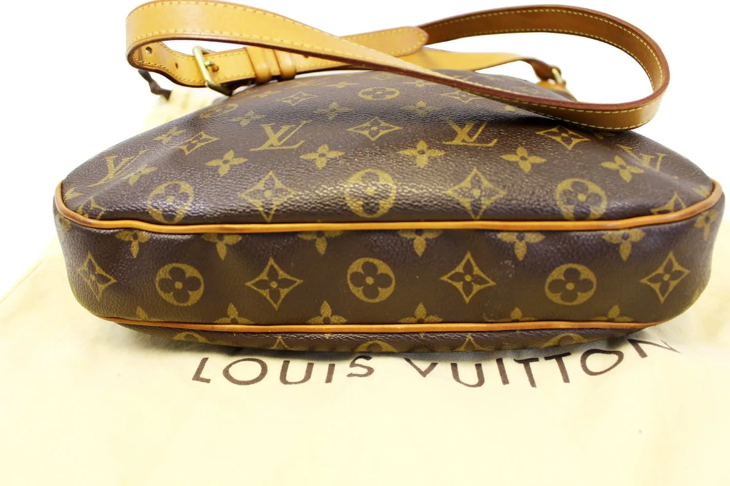 LOUIS VUITTON Monogram Canvas Brown Odeon MM Crossbody Bag
