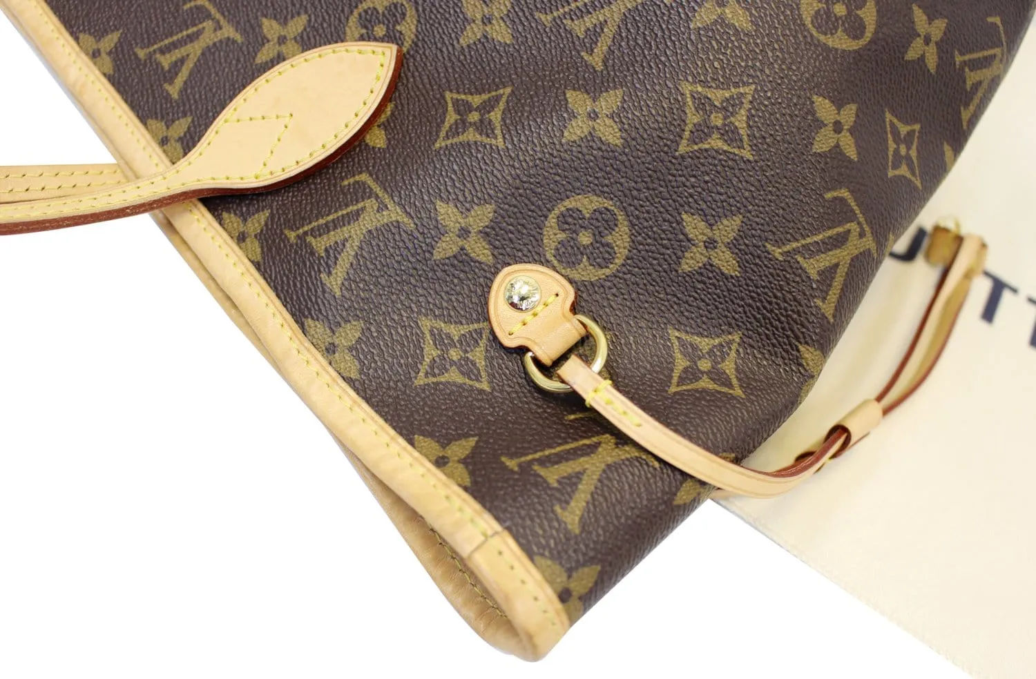 LOUIS VUITTON Monogram Canvas Neverfull MM Brown Tote Bag Fuchsia
