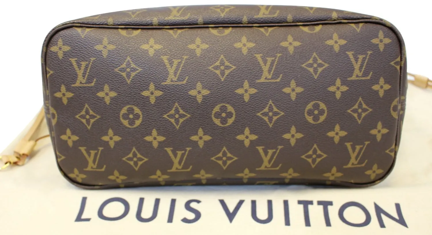 LOUIS VUITTON Monogram Canvas Neverfull MM Brown Tote Bag Fuchsia