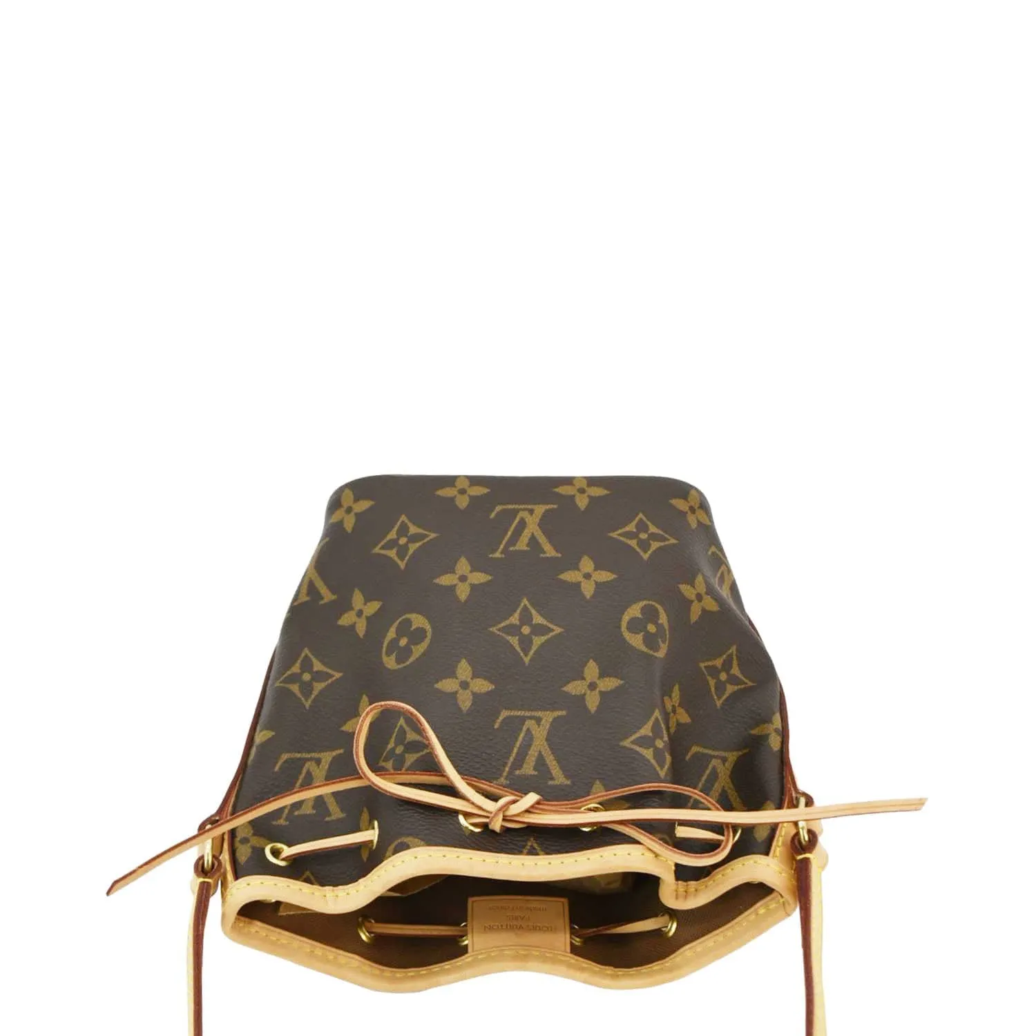 LOUIS VUITTON Monogram Nano Noe Monogram Canvas Crossbody Bag Brown