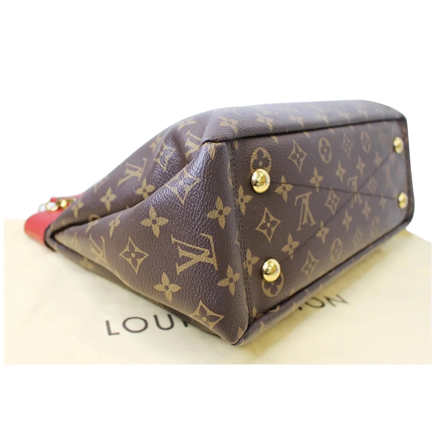 LOUIS VUITTON Pallas Chain Shopper Monogram Canvas Shoulder Bag Cherry