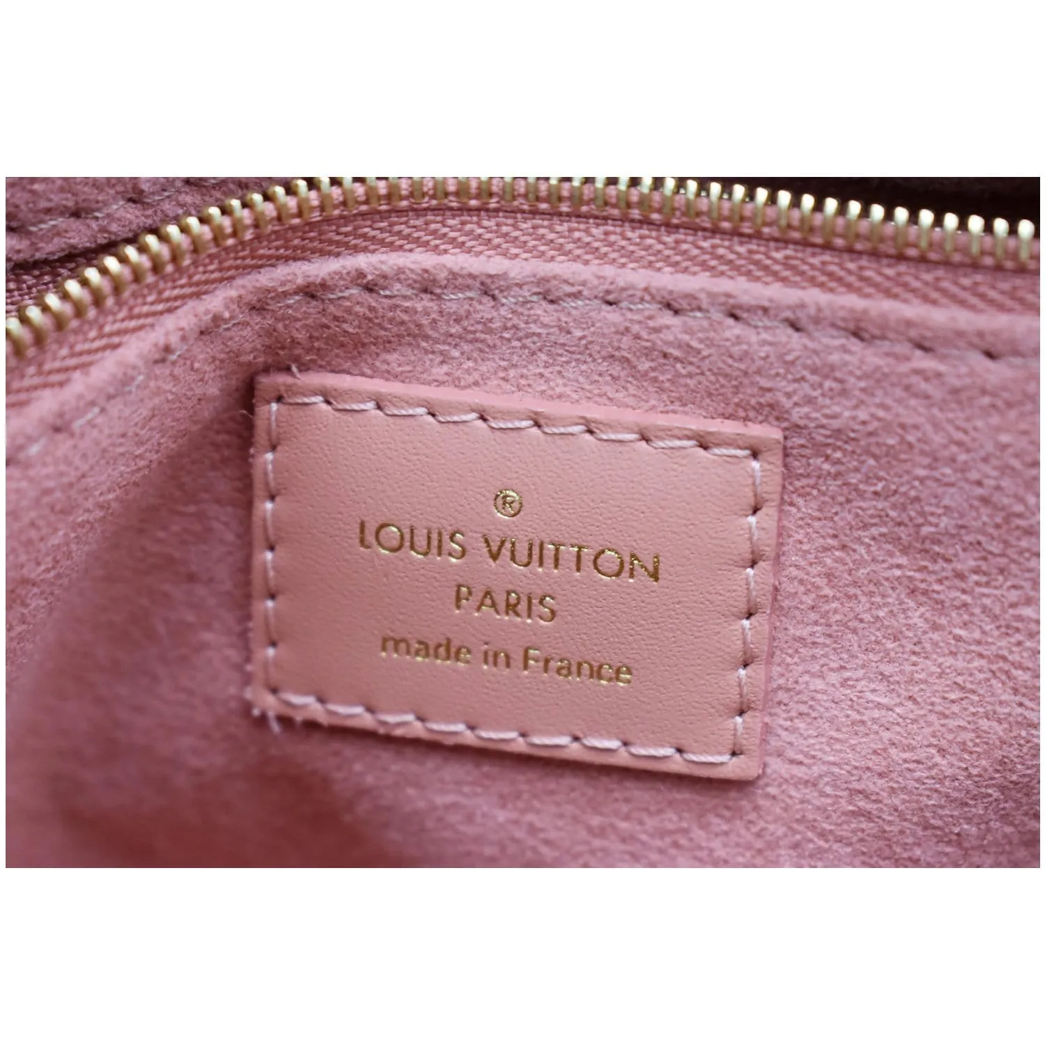 LOUIS VUITTON Petite Malle Souple Monogram Canvas Shoulder Bag Peach
