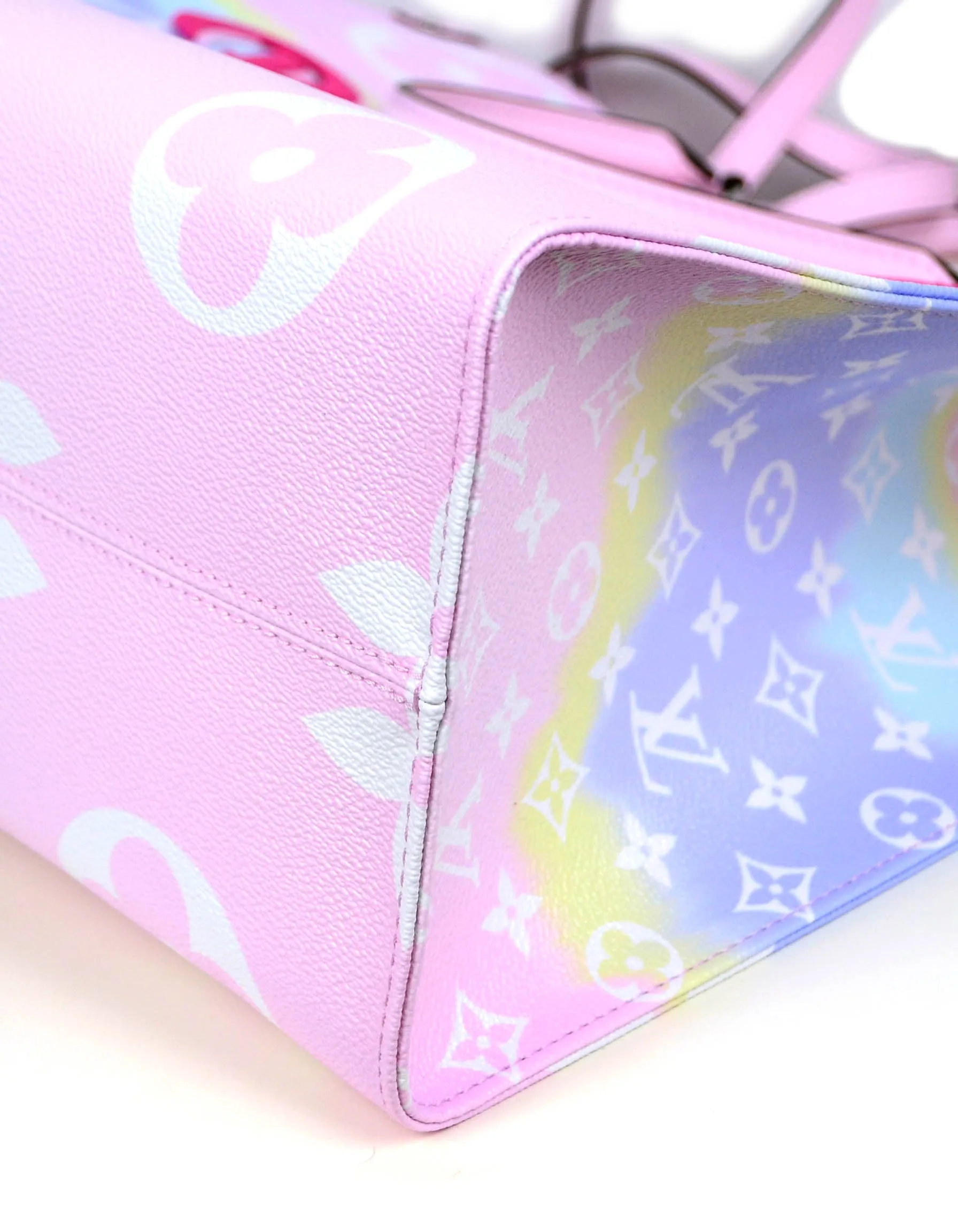 Louis Vuitton Pink Pastel "Palm Beach" Monogram Escale Onthego GM Tote Bag