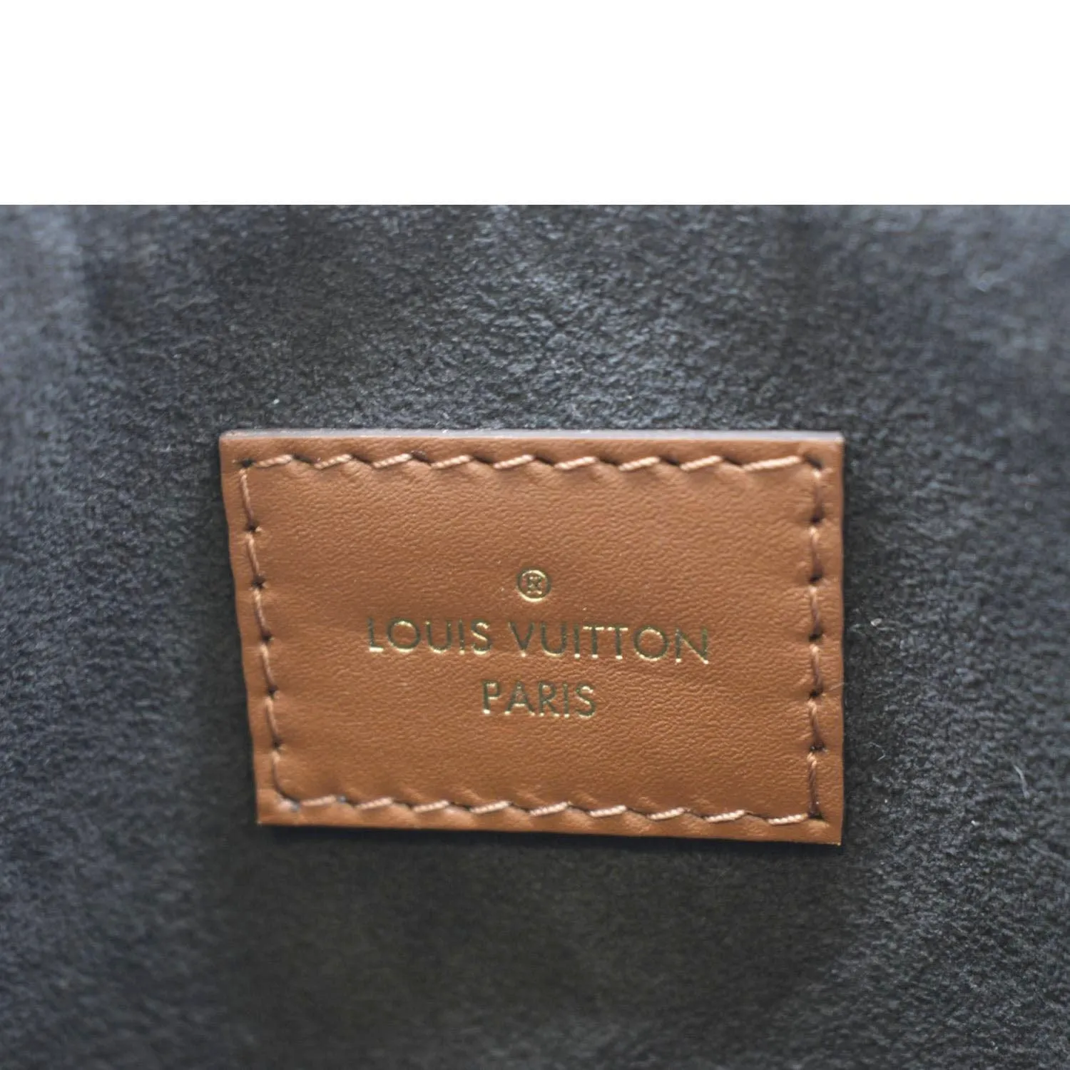 LOUIS VUITTON V Monogram Canvas Tote Shoulder Bag Brown