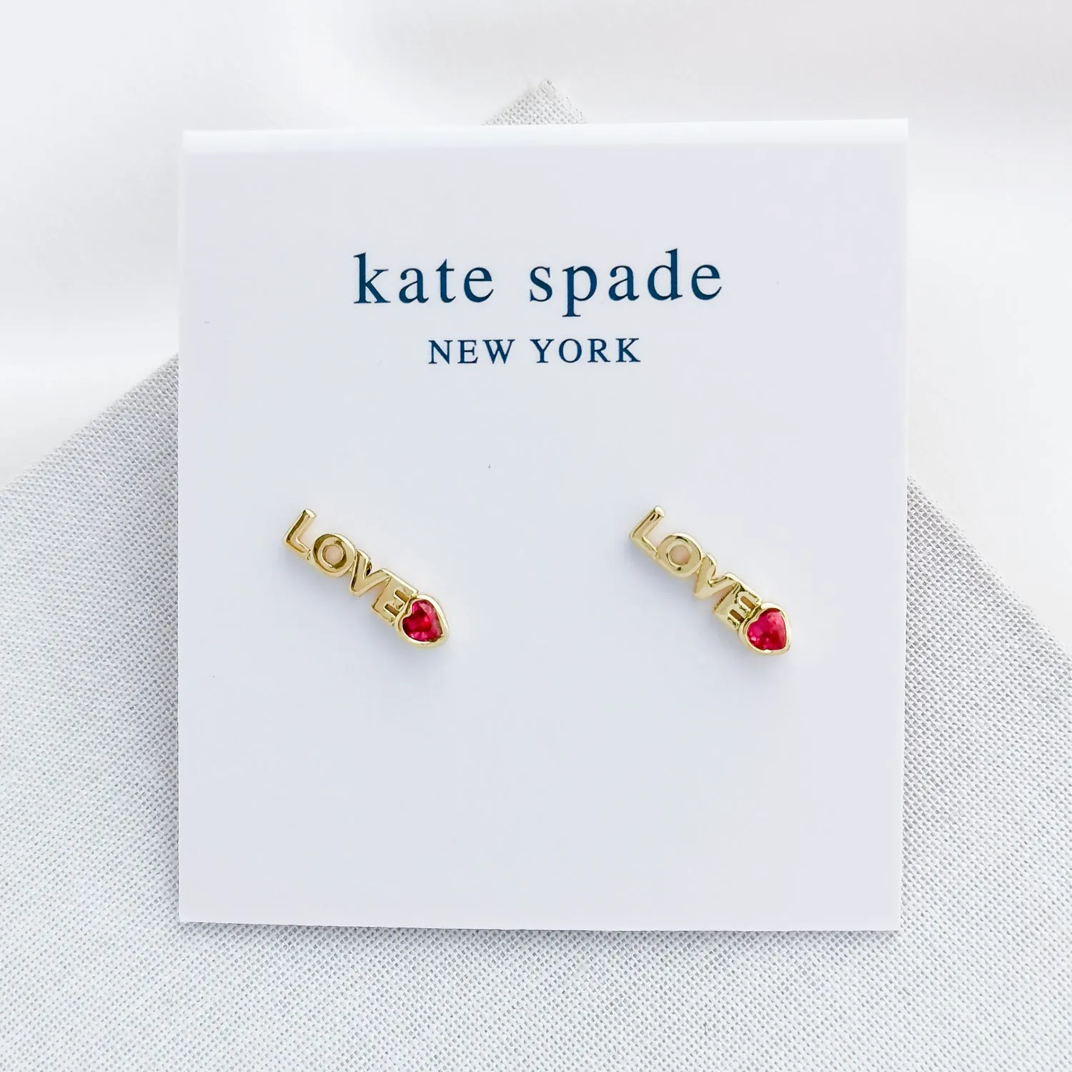 Love Mini Stud Earrings (Pink)