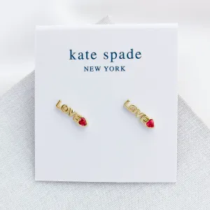 Love Mini Stud Earrings (Pink)