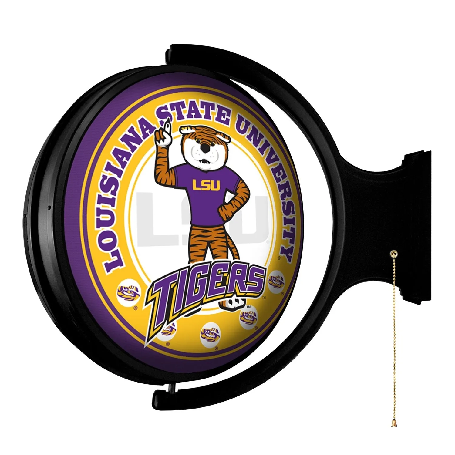 LSU Tigers: Mike the Tiger - Original Round Rotating Lighted Wall Sign