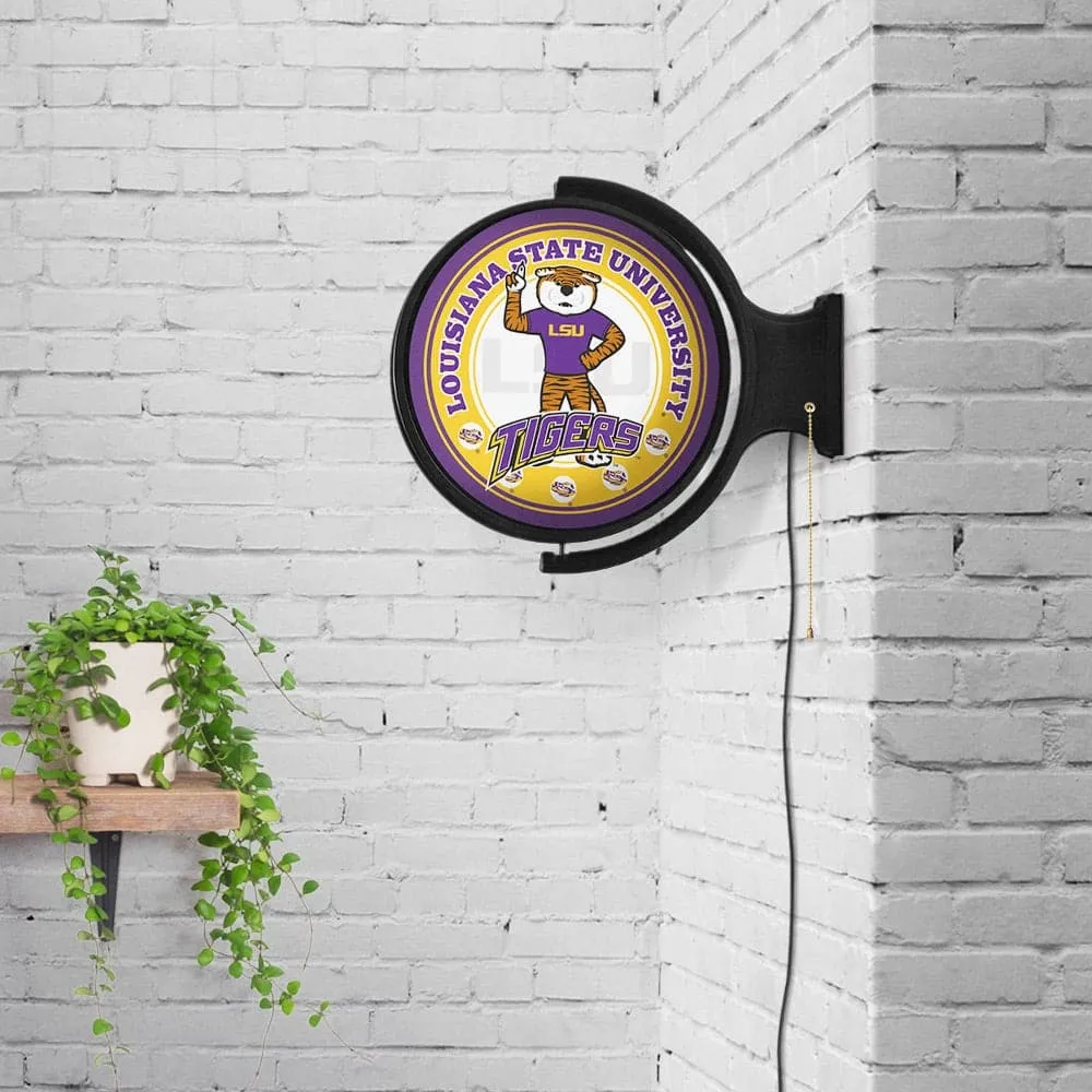 LSU Tigers: Mike the Tiger - Original Round Rotating Lighted Wall Sign