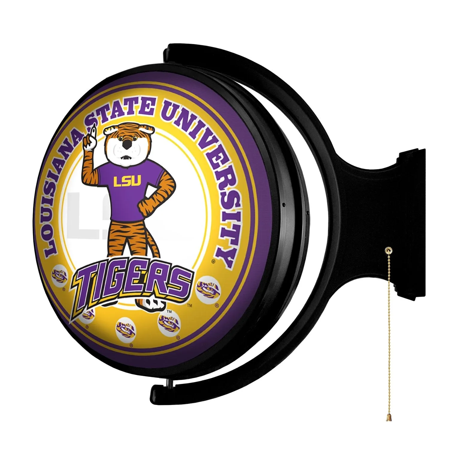 LSU Tigers: Original Round Double-Sided Rotating Lighted Wall Sign