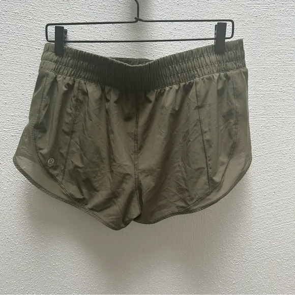 Lululemon Dark Olive Side Mesh Shorts
