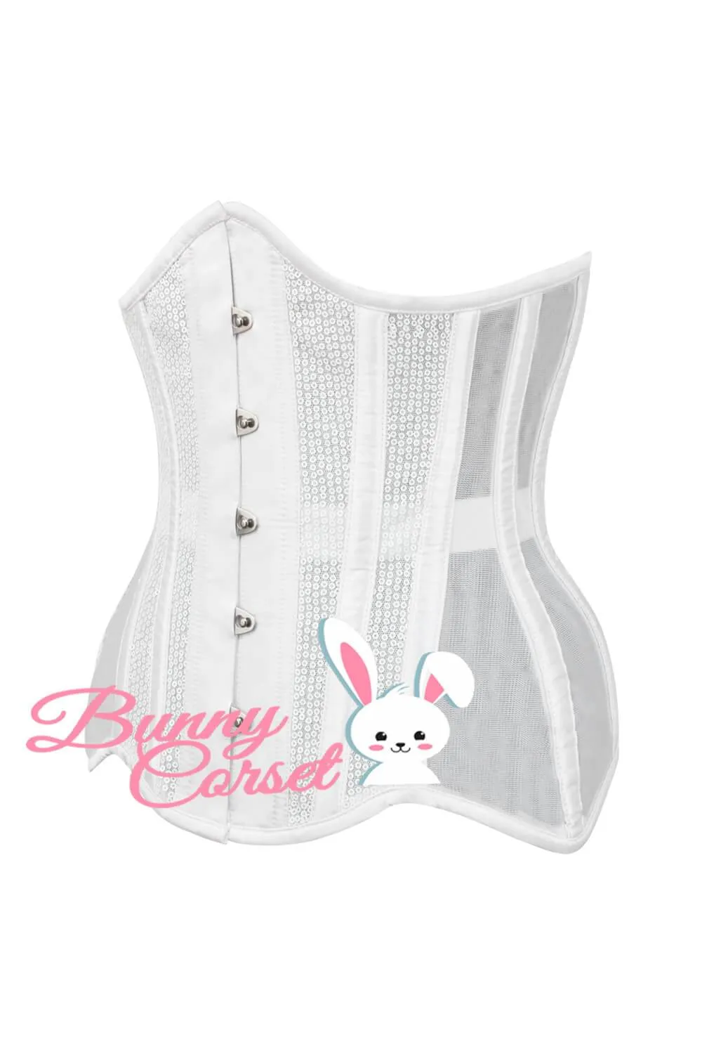 Madden White Mesh Sequin Corset