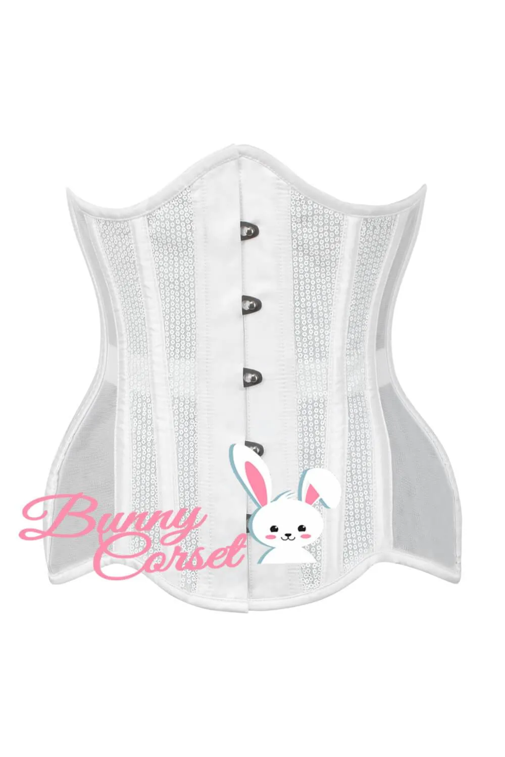 Madden White Mesh Sequin Corset