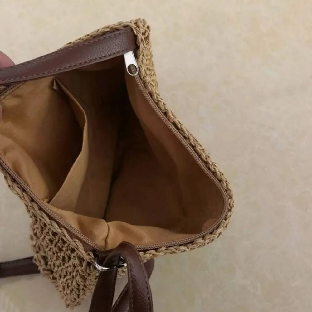 Madelyn™ | Woven Straw Shoulder Bag