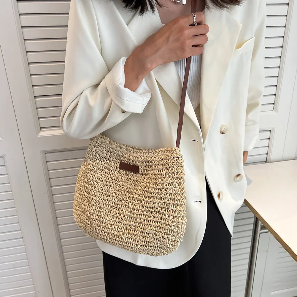 Madelyn™ | Woven Straw Shoulder Bag
