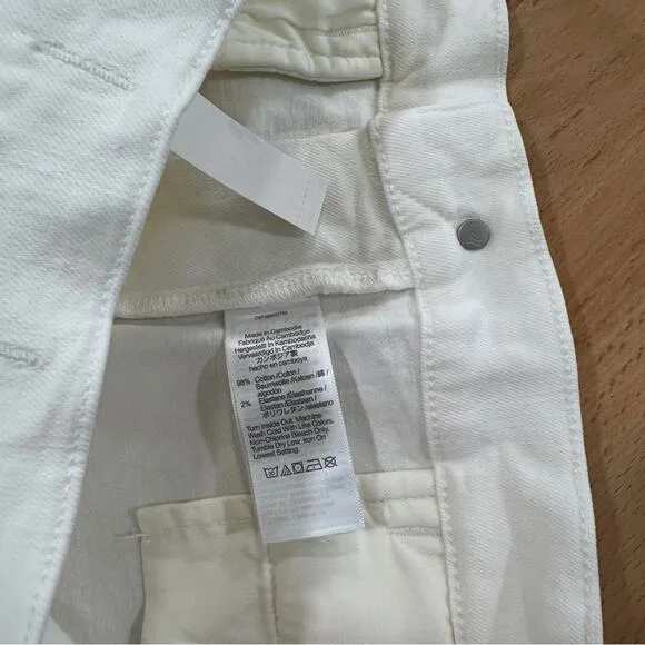 Madewell The Emmett Wide Leg Crop Jean Welt Pocket Edition Tile White NWT 31