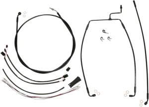 Magnum 486331 Black Vinyl XR Handlebar Installation Kit with Black Fittings for 12-14in. Ape