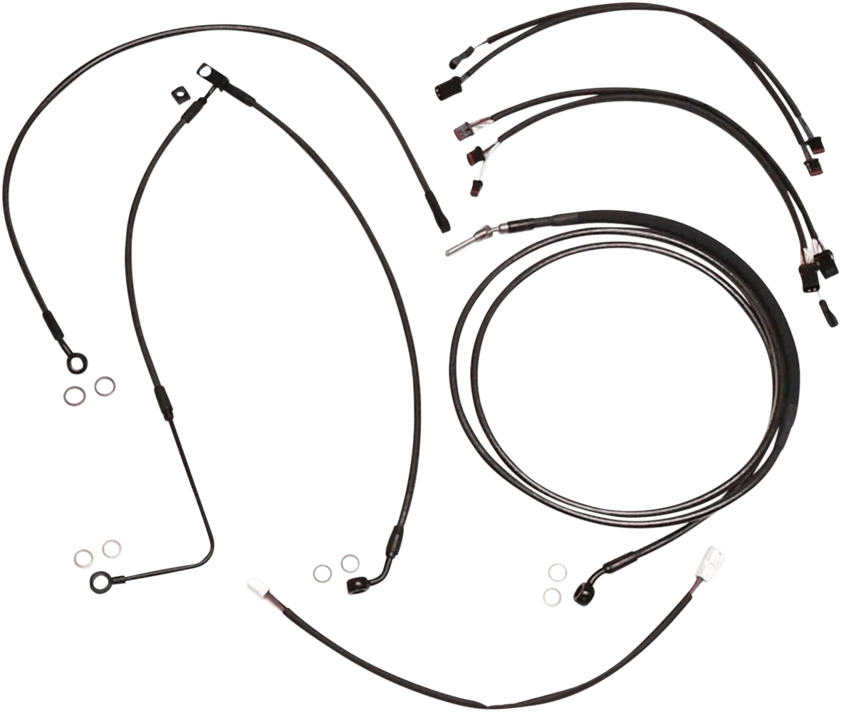 Magnum 487821 Black Pearl Handlebar Installation Kit for 12-14in. Ape