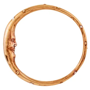 Man in the Moon Bangle in Bronze with Silver Accents