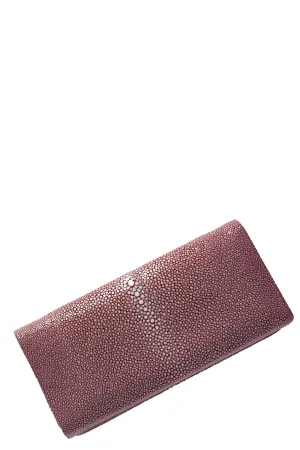 Mara Flat Bottom Clutch in Garnet