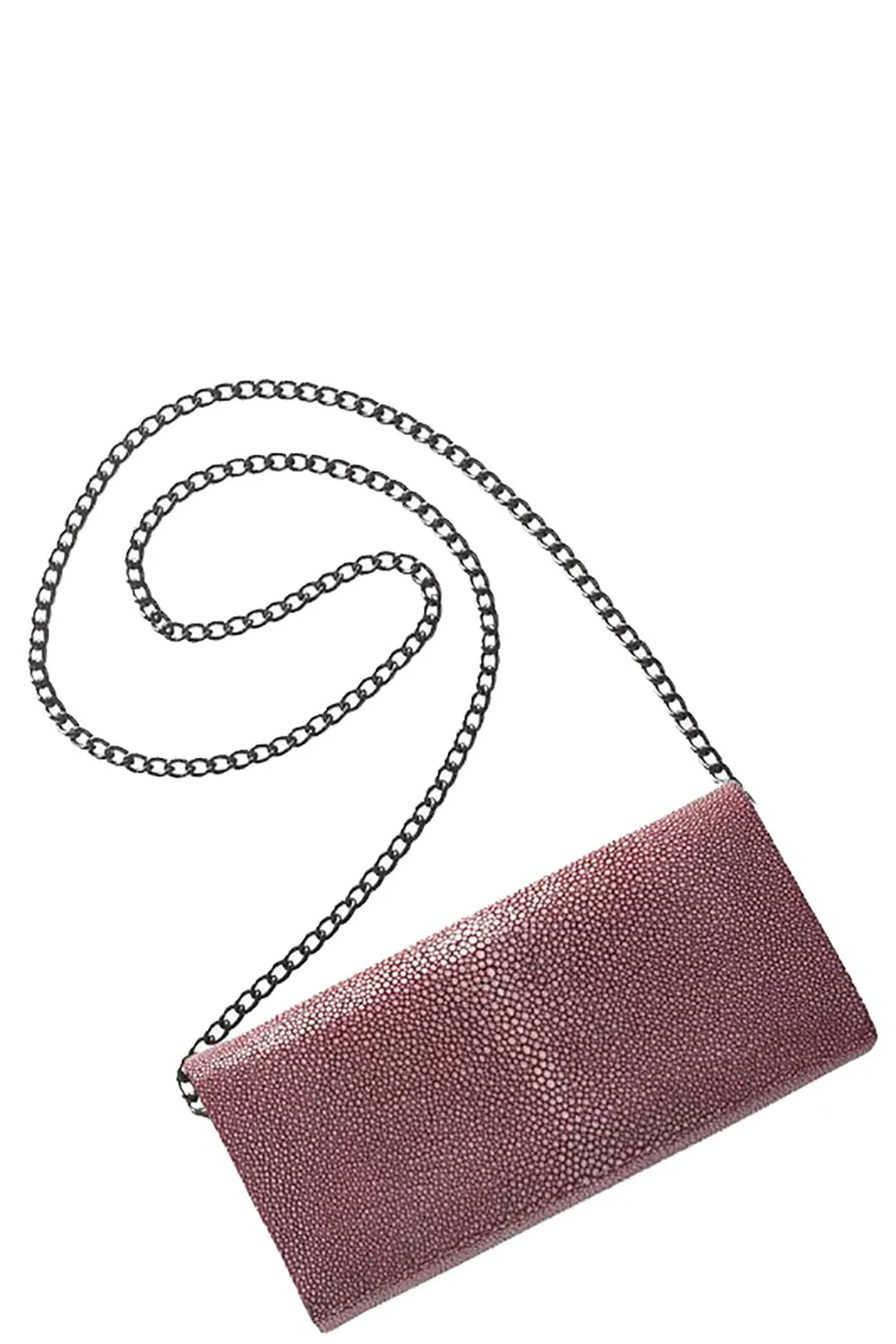 Mara Flat Bottom Clutch in Garnet