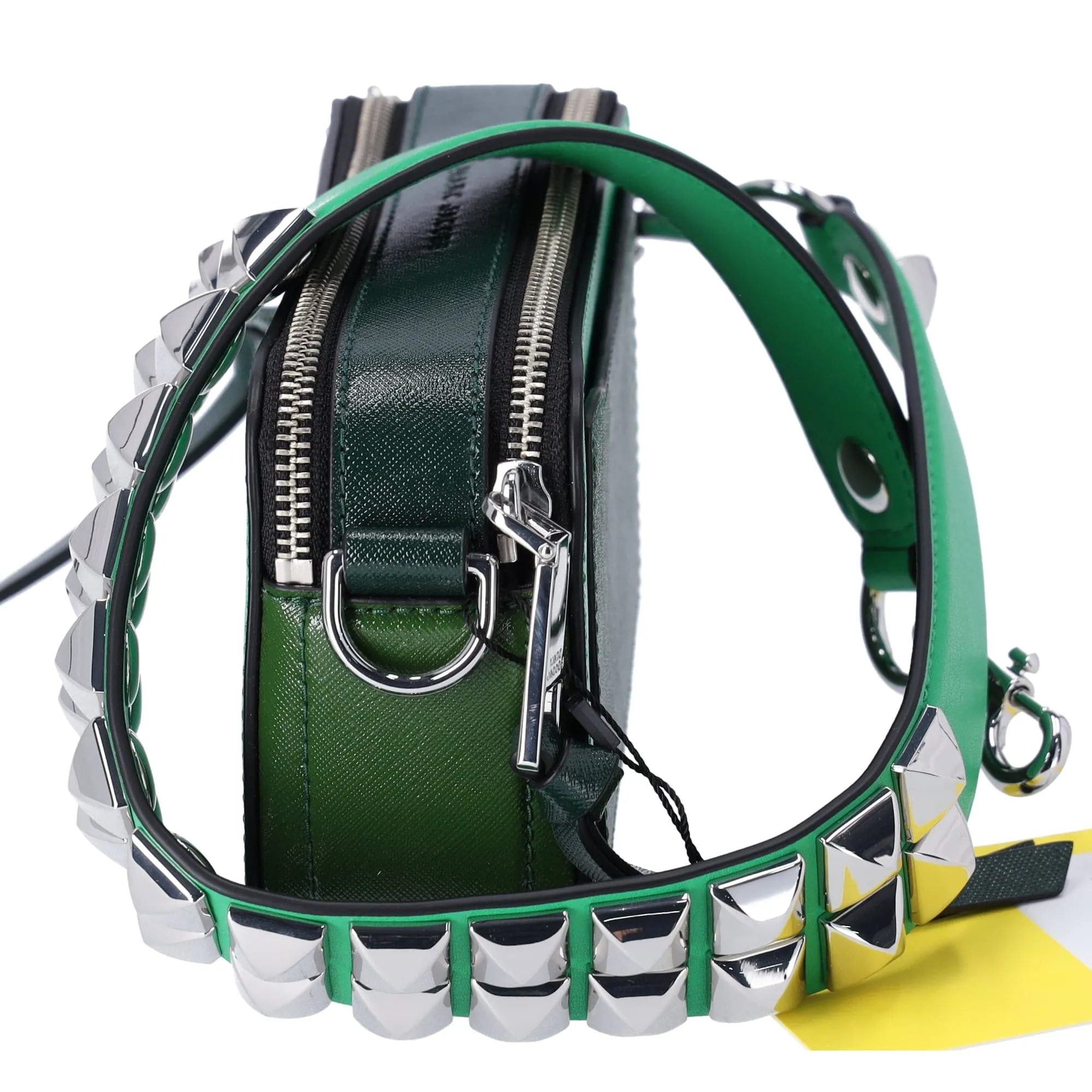 Marc Jacobs The Snapshot Shoulder Bag Studded Saffiano Leather Fern Green