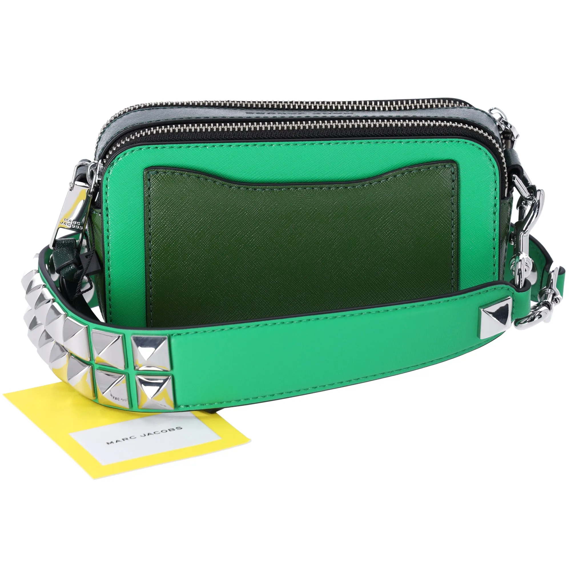 Marc Jacobs The Snapshot Shoulder Bag Studded Saffiano Leather Fern Green