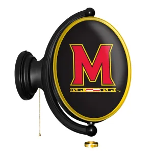 Maryland Terrapins: Original Oval Rotating Lighted Wall Sign