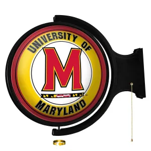 Maryland Terrapins: Original Round Rotating Lighted Wall Sign