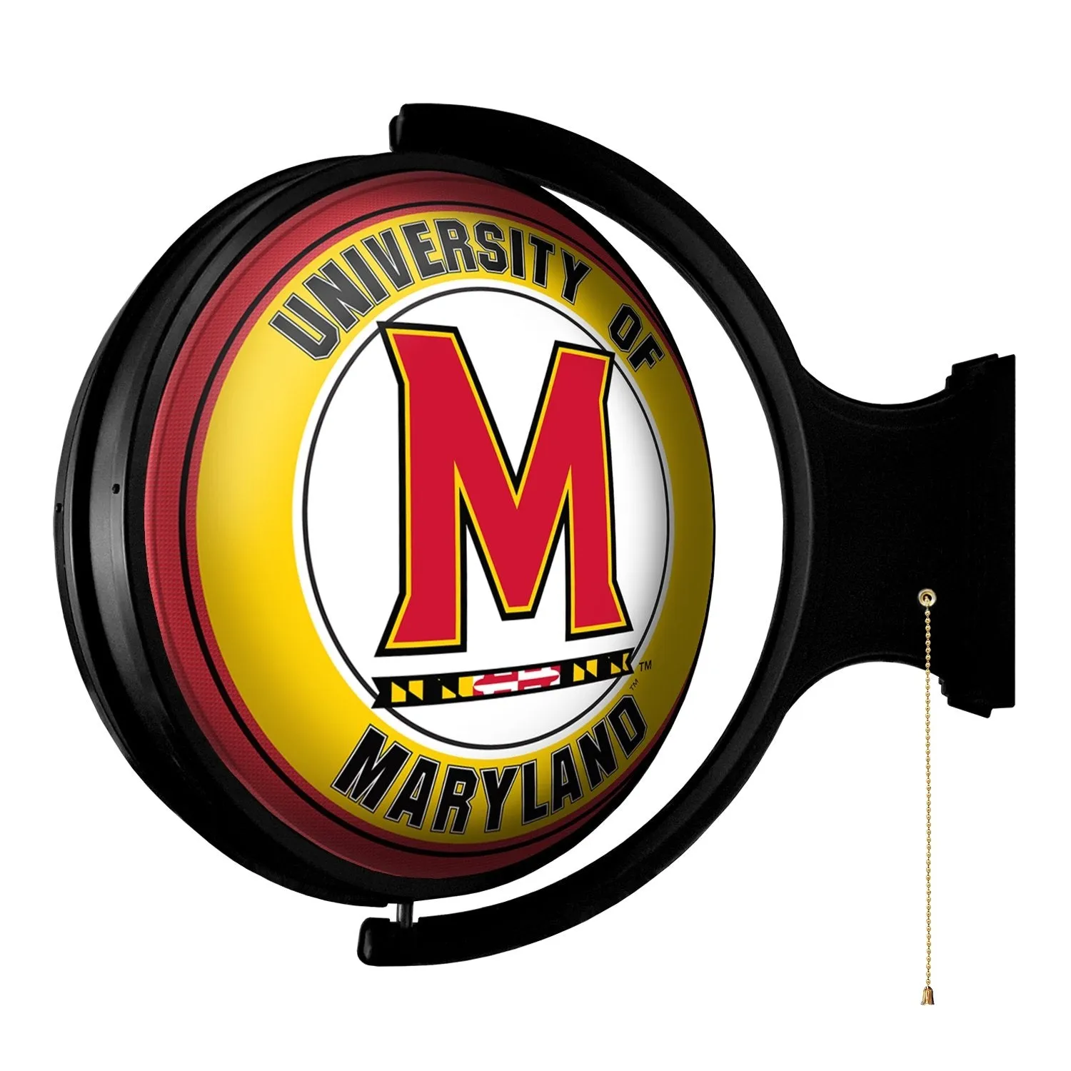 Maryland Terrapins: Original Round Rotating Lighted Wall Sign