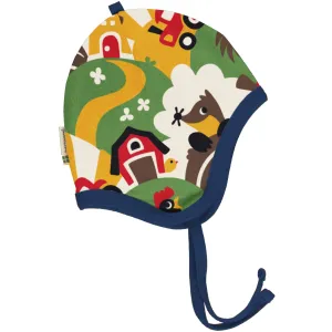 Maxomorra Velour Helmet Hat - Farm