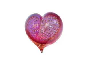 Medium-Large Red Air Trap Heart Paperweight